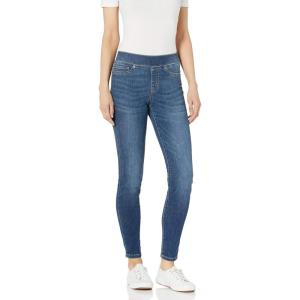 imageAmazon Essentials Womens MidRise Stretch PullOn Jegging Available in Plus SizeMedium Blue