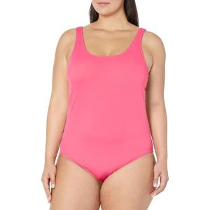 imageAmazon Essentials Womens OnePiece Coverage Swimsuit Available in Plus SizeHot Pink
