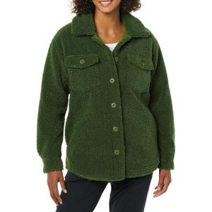 imageAmazon Essentials Womens Oversized Teddy Sherpa Shirt Jacket Previously GoodthreadsOlive