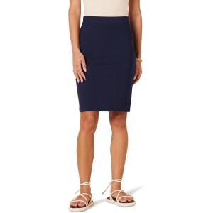 imageAmazon Essentials Womens Ponte PullOn Above The Knee Fitted Pencil SkirtNavy