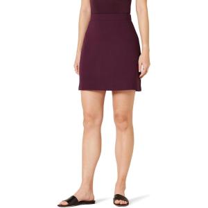 imageAmazon Essentials Womens Ponte PullOn Mini Length ALine SkirtBurgundy