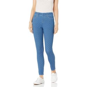 imageAmazon Essentials Womens PullOn Stretchy Knit Jegging Available in Plus SizeIndigo Wash White Dots
