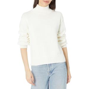 imageAmazon Essentials Womens PullOver Cotton Sweaters FunnelNeck Available in Plus SizeEggshell White
