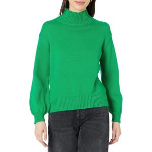 imageAmazon Essentials Womens PullOver Cotton Sweaters FunnelNeck Available in Plus SizeGreen