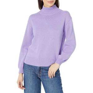 imageAmazon Essentials Womens PullOver Cotton Sweaters FunnelNeck Available in Plus SizePurple