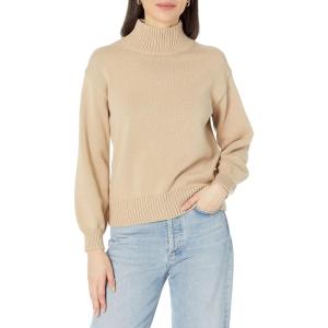 imageAmazon Essentials Womens PullOver Cotton Sweaters FunnelNeck Available in Plus SizeTan