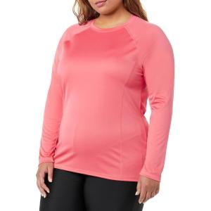 imageAmazon Essentials Womens Rash Guard Long SleeveCoral Pink