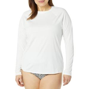 imageAmazon Essentials Womens Rash Guard Long SleeveWhite