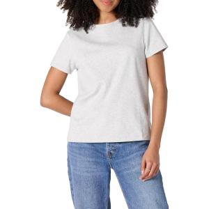 imageAmazon Essentials Womens Regular Fit 100 Cotton Crewneck Short Sleeve TShirt MultipacksLight Grey Heather