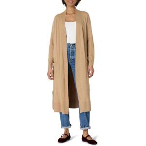 imageAmazon Essentials Womens Regular Fit Lightweight Duster Length Cardigan SweaterCamel Heather