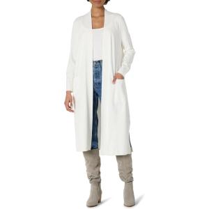 imageAmazon Essentials Womens Regular Fit Lightweight Duster Length Cardigan SweaterEggshell White