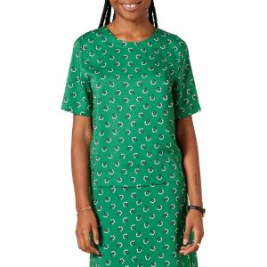 imageAmazon Essentials Womens RegularFit Georgette Short Sleeve TopGreen White Floral