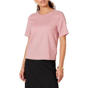 imageAmazon Essentials Womens RegularFit Georgette Short Sleeve TopMauve
