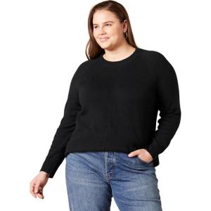 imageAmazon Essentials Womens RegularFit Soft Touch LongSleeve Crewneck SweaterBlack