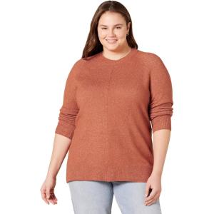 imageAmazon Essentials Womens RegularFit Soft Touch LongSleeve Crewneck SweaterCaramel