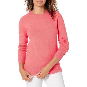 imageAmazon Essentials Womens RegularFit Soft Touch LongSleeve Crewneck SweaterCoral Pink