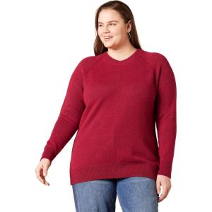 imageAmazon Essentials Womens RegularFit Soft Touch LongSleeve Crewneck SweaterDark Red