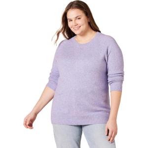imageAmazon Essentials Womens RegularFit Soft Touch LongSleeve Crewneck SweaterLavender
