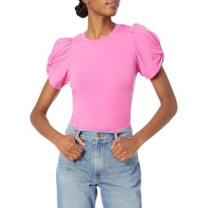 imageAmazon Essentials Womens RegularFit Twist Sleeve Crewneck TShirtBright Pink