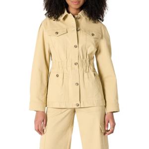imageAmazon Essentials Womens Relaxed Fit Dropped Shoulder Midweight Cotton Twill JacketTan
