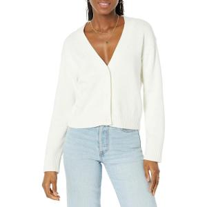imageAmazon Essentials Womens Relaxed Fit VNeck Cropped CardiganEggshell White