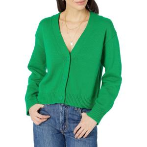 imageAmazon Essentials Womens Relaxed Fit VNeck Cropped CardiganGreen