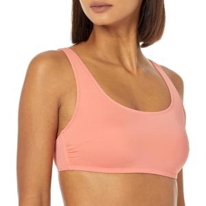 imageAmazon Essentials Womens Scoop Neck Swim Crop TopCoral Pink