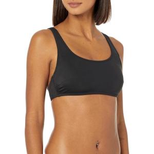 imageAmazon Essentials Womens Scoop Neck Swim Crop TopWashed Black