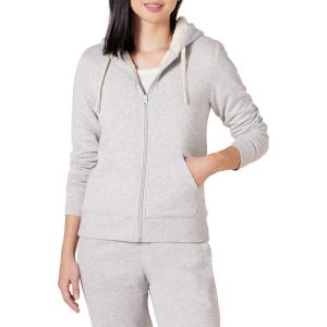 imageAmazon Essentials Womens SherpaLined Fleece FullZip Hooded Jacket Available in Plus SizeGrey Heather