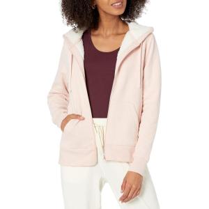 imageAmazon Essentials Womens SherpaLined Fleece FullZip Hooded Jacket Available in Plus SizeLight Pink