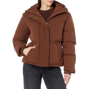imageAmazon Essentials Womens Short Waisted Puffer Jacket Available in Plus SizeDeep Brown