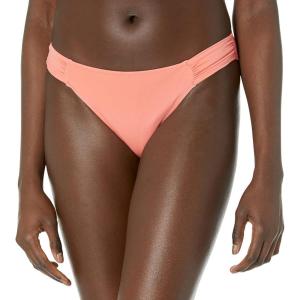 imageAmazon Essentials Womens Side Tab Bikini Swimsuit BottomCoral Pink