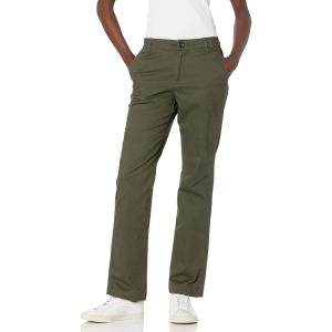 imageAmazon Essentials Womens Slim Fit Straight Leg Stretch Twill Chino PantDark Olive