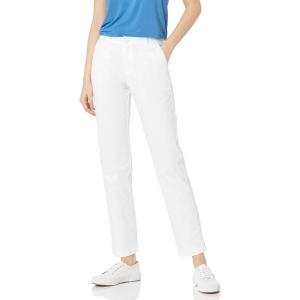 imageAmazon Essentials Womens Slim Fit Straight Leg Stretch Twill Chino PantWhite