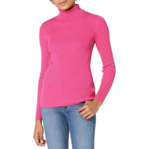 imageAmazon Essentials Womens SlimFit Lightweight LongSleeve Turtleneck SweaterBright Pink