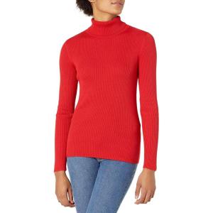 imageAmazon Essentials Womens SlimFit Lightweight LongSleeve Turtleneck SweaterCherry Red