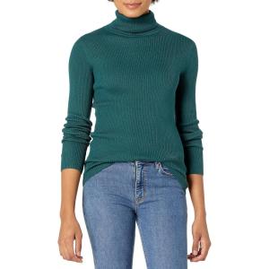 imageAmazon Essentials Womens SlimFit Lightweight LongSleeve Turtleneck SweaterForest Green