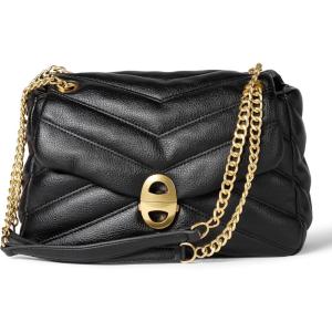imageAmazon Essentials Womens Soft Quilted Flap BagBlack Faux Leather
