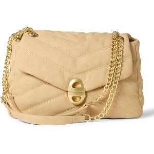 imageAmazon Essentials Womens Soft Quilted Flap BagTan Faux Suede