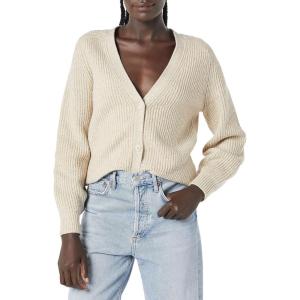 imageAmazon Essentials Womens Soft Touch Ribbed Blouson CardiganBeige