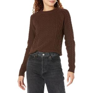 imageAmazon Essentials Womens Stitch Cable SweaterEspresso