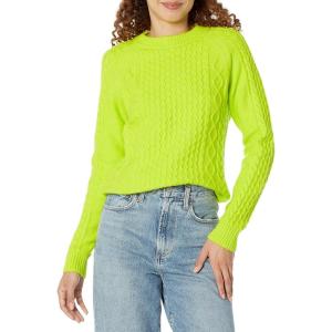 imageAmazon Essentials Womens Stitch Cable SweaterLime Green