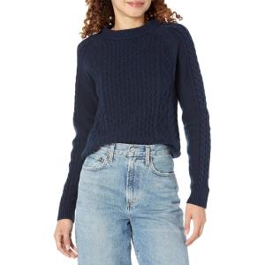 imageAmazon Essentials Womens Stitch Cable SweaterNavy