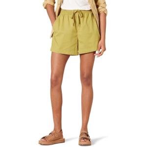 imageAmazon Essentials Womens Stretch Cotton MidRise PullOn RelaxedFit ShortsDark Yellow