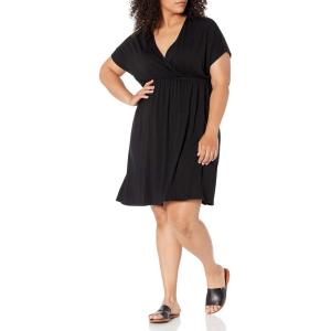 imageAmazon Essentials Womens Surplice Dress Available in Plus SizeBlack
