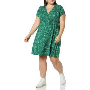 imageAmazon Essentials Womens Surplice Dress Available in Plus SizeGreen Floral