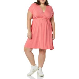 imageAmazon Essentials Womens Surplice Dress Available in Plus SizeHot Pink
