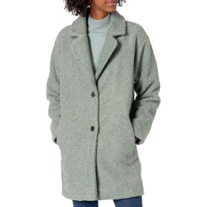 imageAmazon Essentials Womens Teddy Bear Fleece OversizedFit Lapel Jacket Previously Daily RitualSage Green