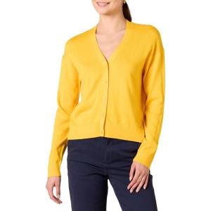 imageAmazon Essentials Womens VNeck Lightweight Cropped RelaxedFit Cardigan SweaterGolden Yellow