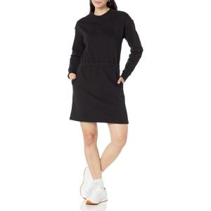 imageAmazon Essentials Womens Waisted Sweatshirt Dress Available in Plus SizeBlack